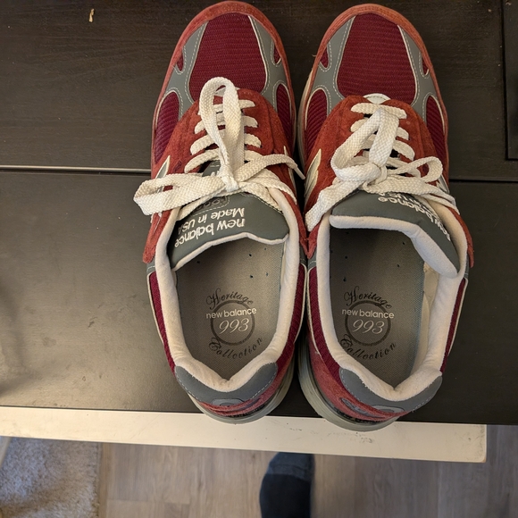New Balance 993 Burgundy-Size 12 - Picture 4 of 10
